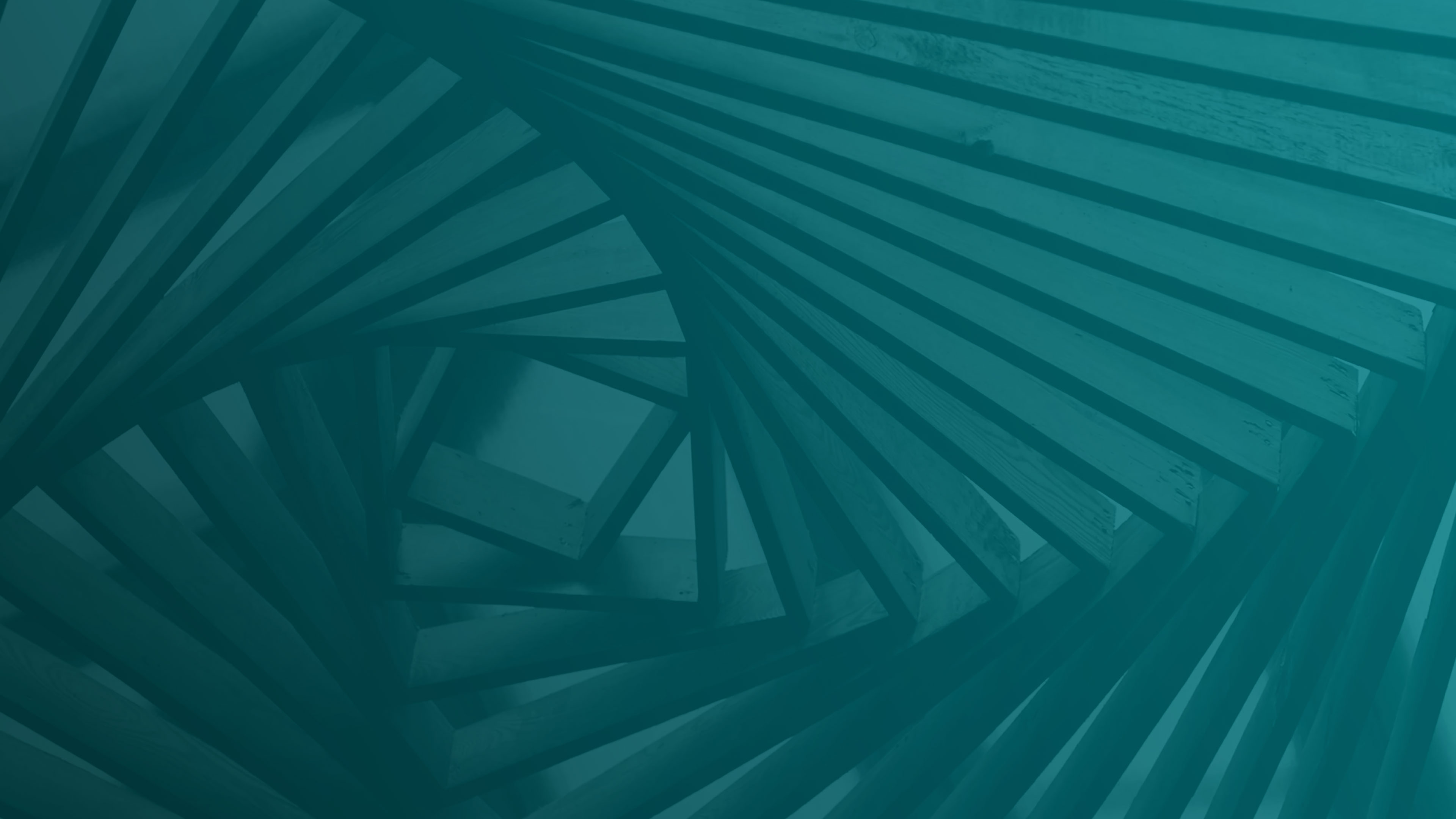 Teal spiral staircase